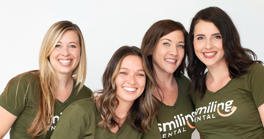 smiling dental team members