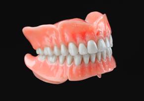 A full set of dentures.